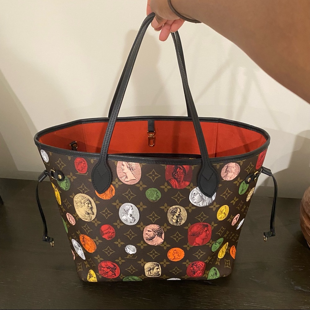 Louis Vuitton x fornasetti neverfull tote bag